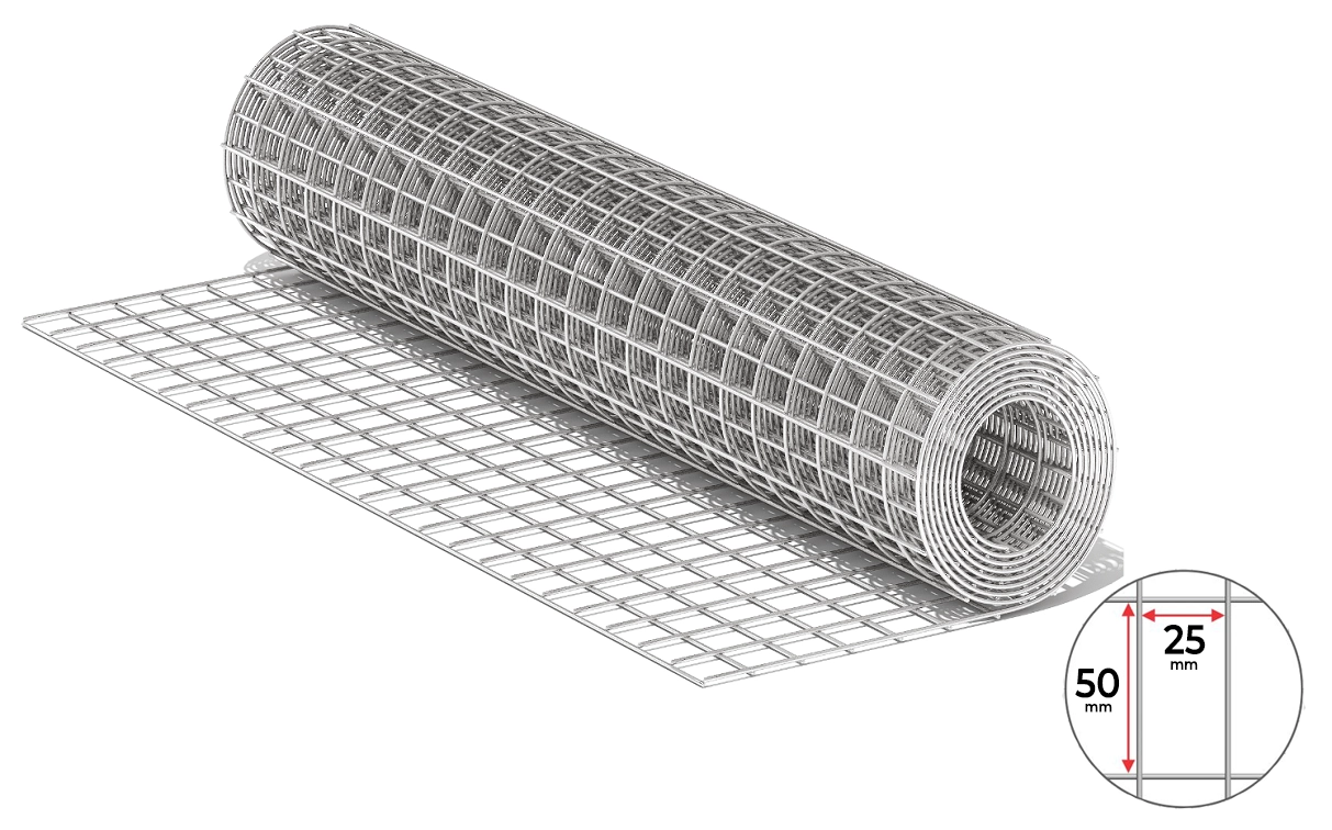 Plasă sudată zincată 25.4*50.8 D-1.4 H-1.5m