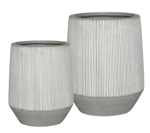 Ghiveci din fibrociment Harith high S white stripe 