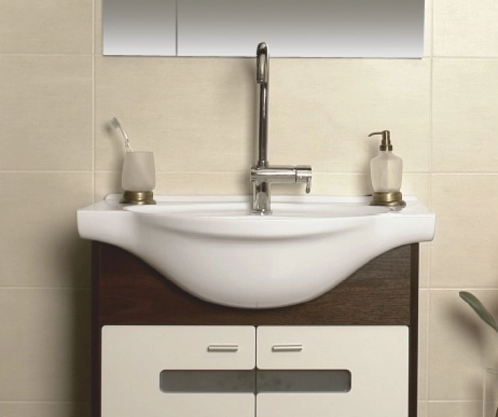 Lavoar Keramin Nord 75cm mobilier alb 1c 