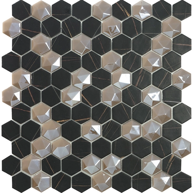 Mozaic Supreme 29.5x29.5 sahara coffee mix hex