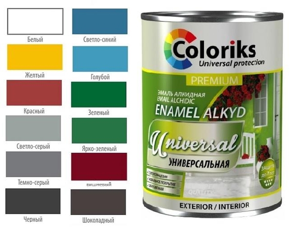 Эмаль Coloriks Premium 2.7kg красная