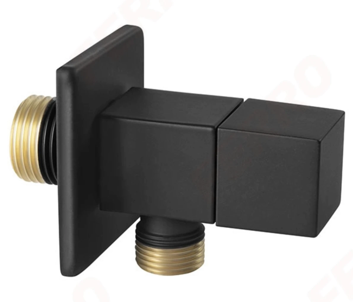 Robinet colțar Ferro 1/2*1/2 Quadro Black  Z294-BL 7468 