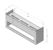 Suport cu raft Daske  Keyka ADH TR/K-1055W-A alb