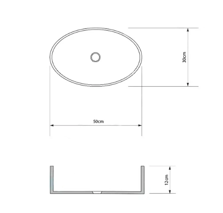 Lavoar din sticla securizata SanDonna Vela oval ST-GL38-J 