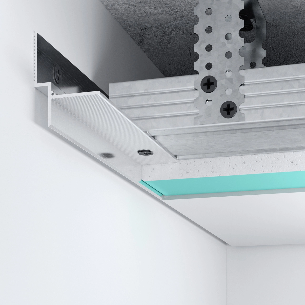 Profil tip ascuns din aluminiu F2.520 5mm