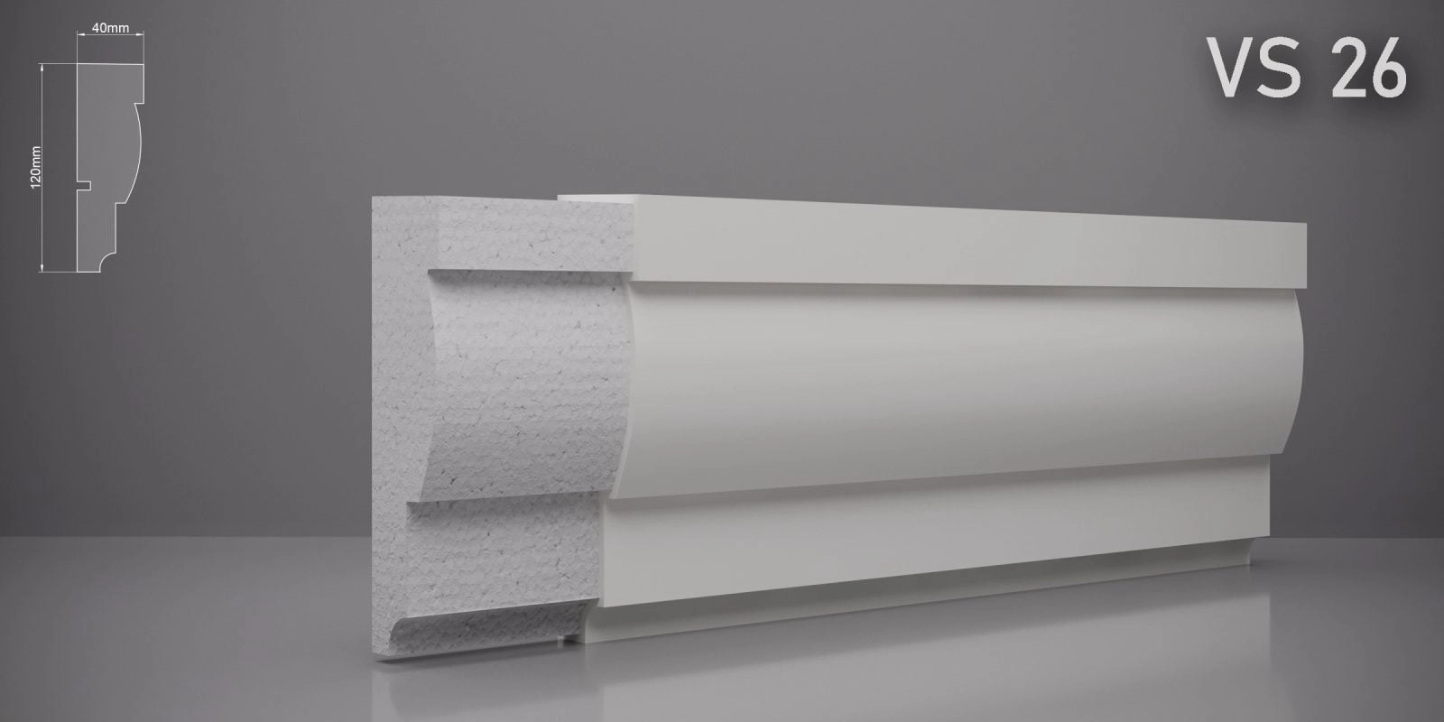 Ancadrament VS26 120x40mm