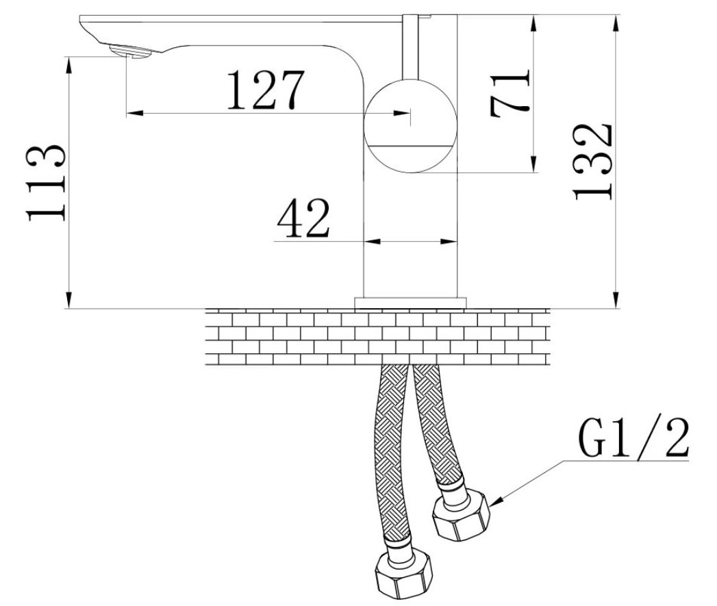Смеситель Mateco Marble чёрный 116322
