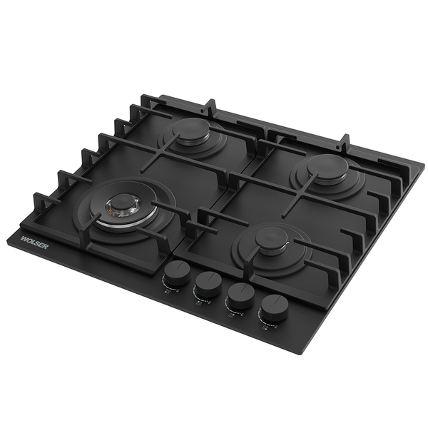 Встраиваемая газовая плита Wolser WL-BRD 6406 Black Matt Glass