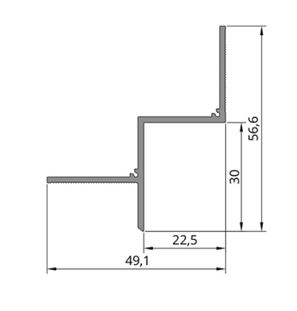 Алюминиевый профиль NEW  3m F2.2030 20мм