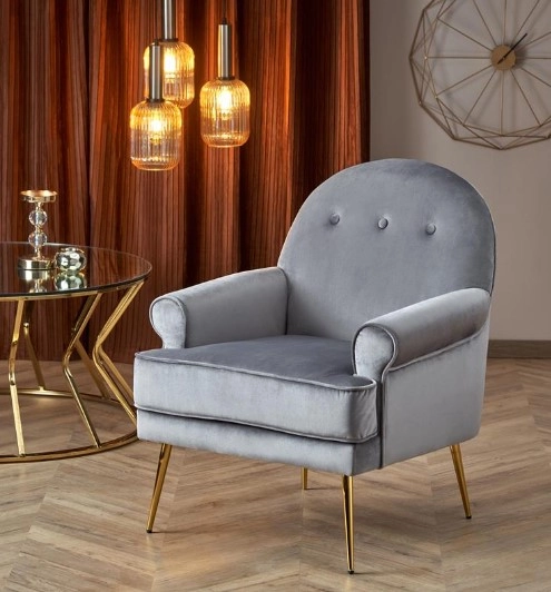 Fotoliu Santi Velvet Grey