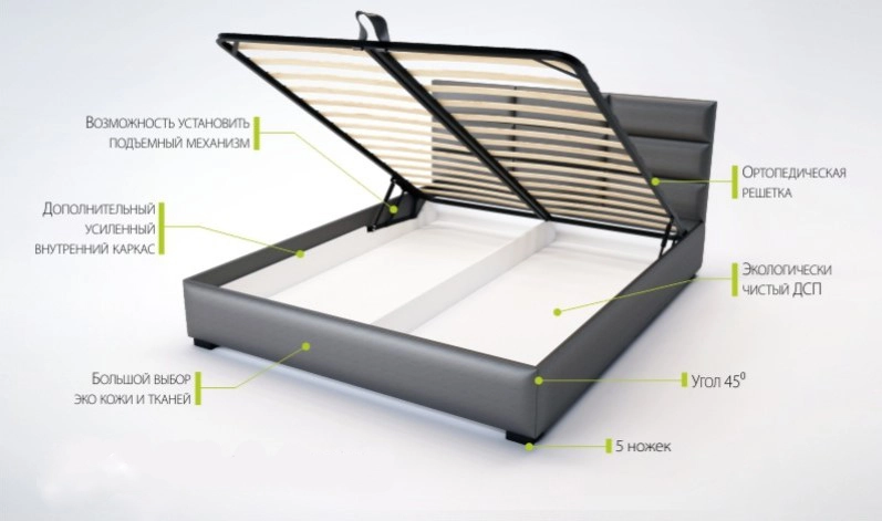 Кровать Indart Kubo 01