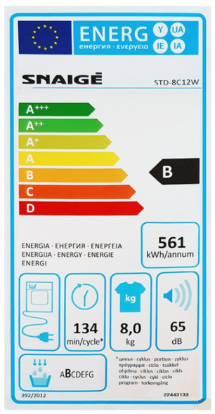 Сушильная машина Snaige STD-8C12W 