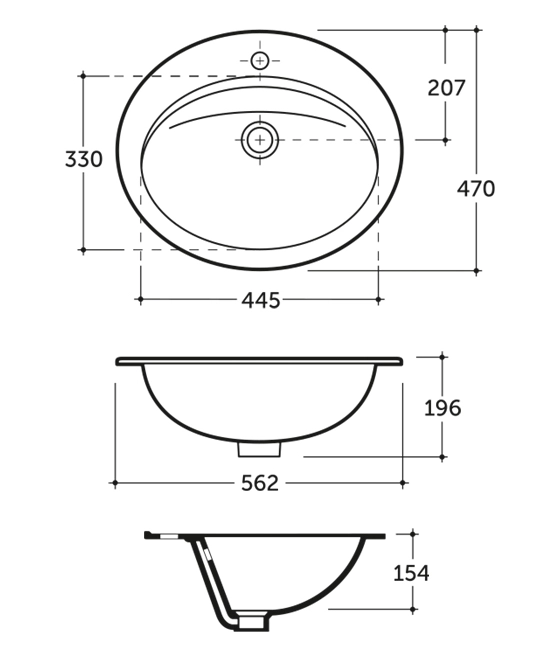 Lavoar Keramin Turin 55 alb 1c 