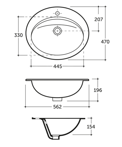 Раковина Keramin Turin  55 белая 1c 