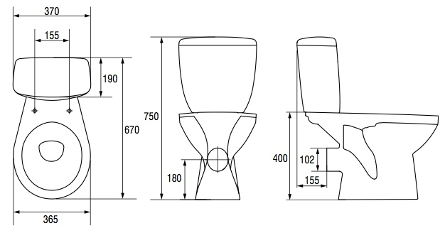 Vas WC Cersanit Mito 100568 
