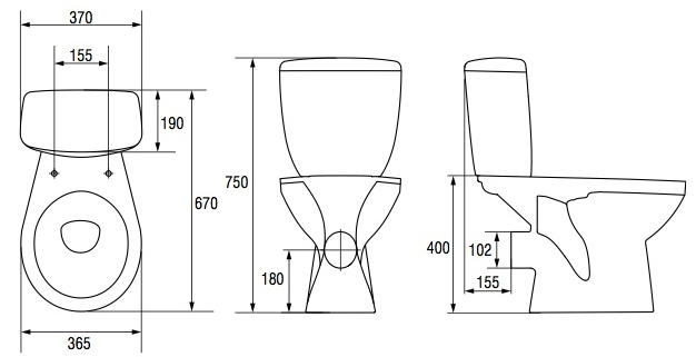 Vas WC Cersanit Mito 100568 