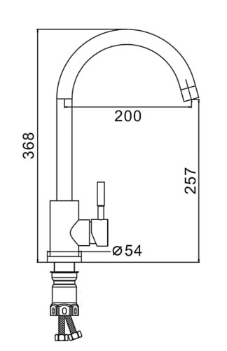Смеситель Frap Inox F40899-4 0241 Black