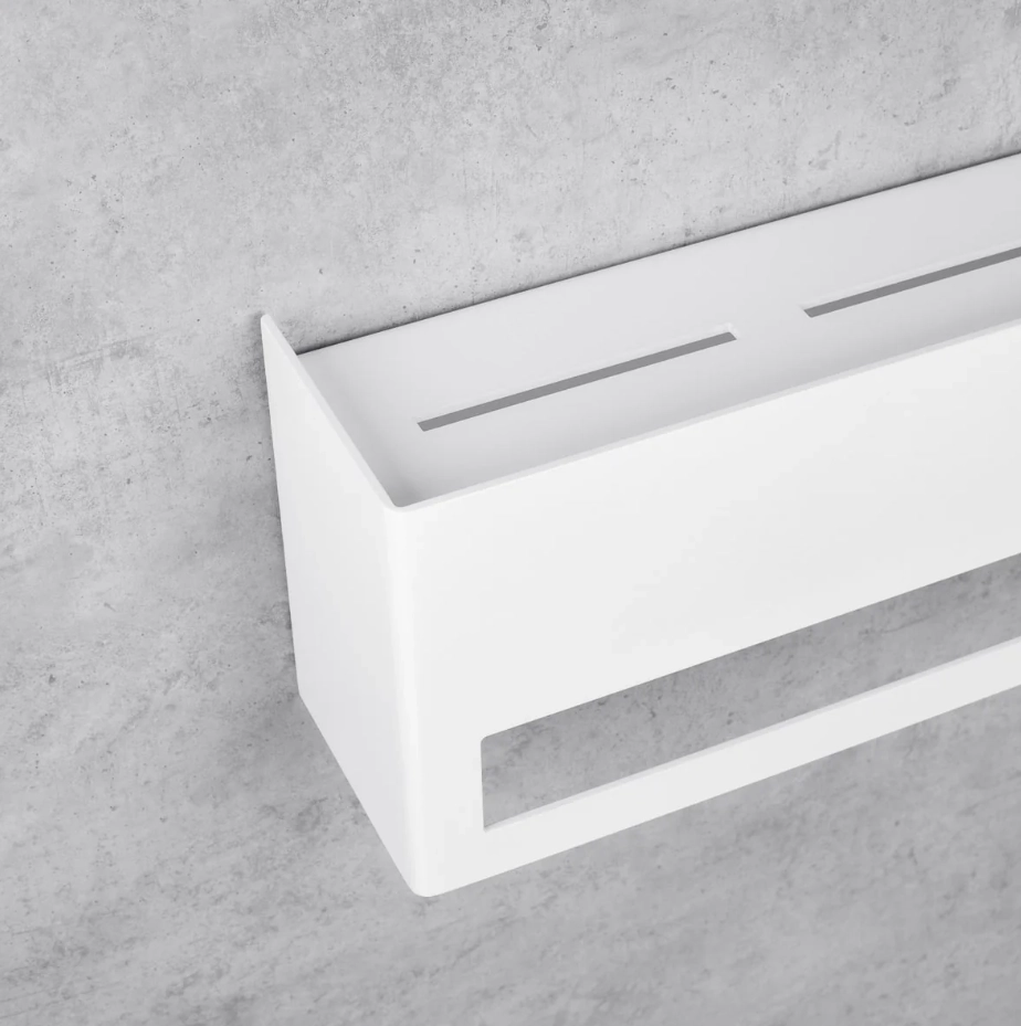 Вешалка для полотенец с полкой Daske Keyka TR/K-0607W белый