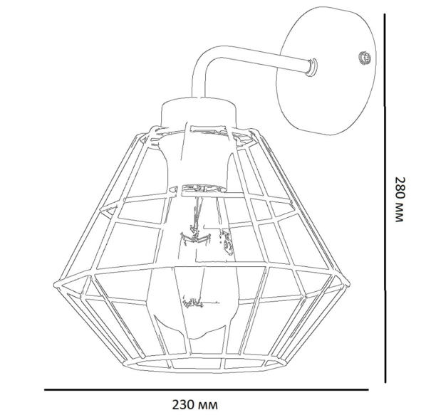 Candelabru de perete Tk-Lighting Diamond New White 1 E 27 6208
