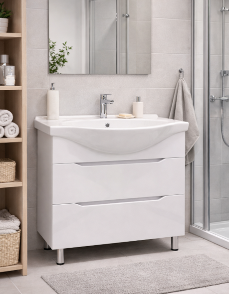 Мебель для ванной Cezaro 80 + умывальник Cezaro white