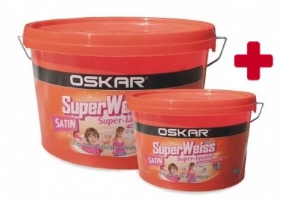 Vopsea Superweiss Satin 15L + Sw Satin 2.5 vopsea