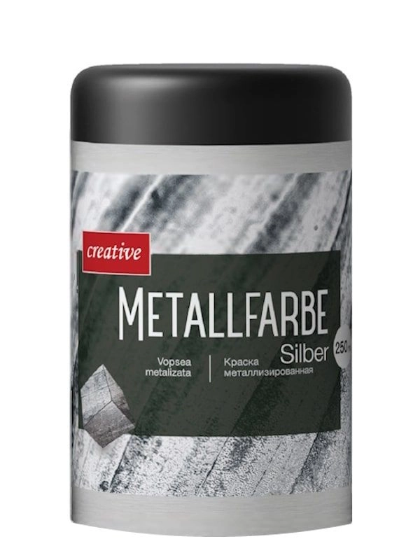 Краска металлическая Metallfarbe 250gr серебро