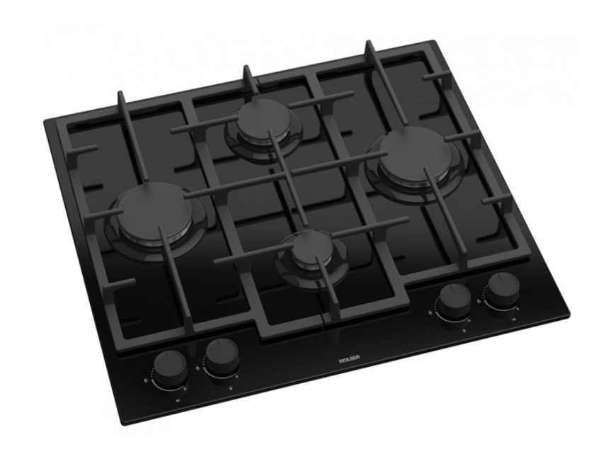 Plită de gaz incorporabilă Wolser WL-F 6409 Black FFD Romb 