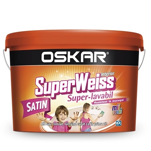 Vopsea Superweiss Satin 2.5L