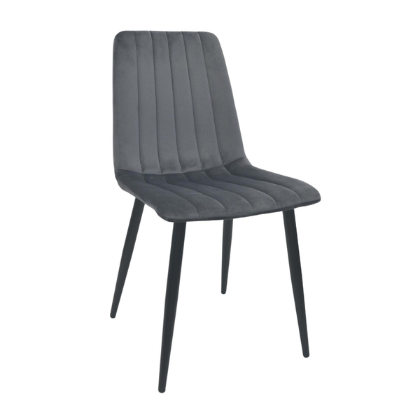 Стул DC-90P N 21 Catifea Dark Grey+Black