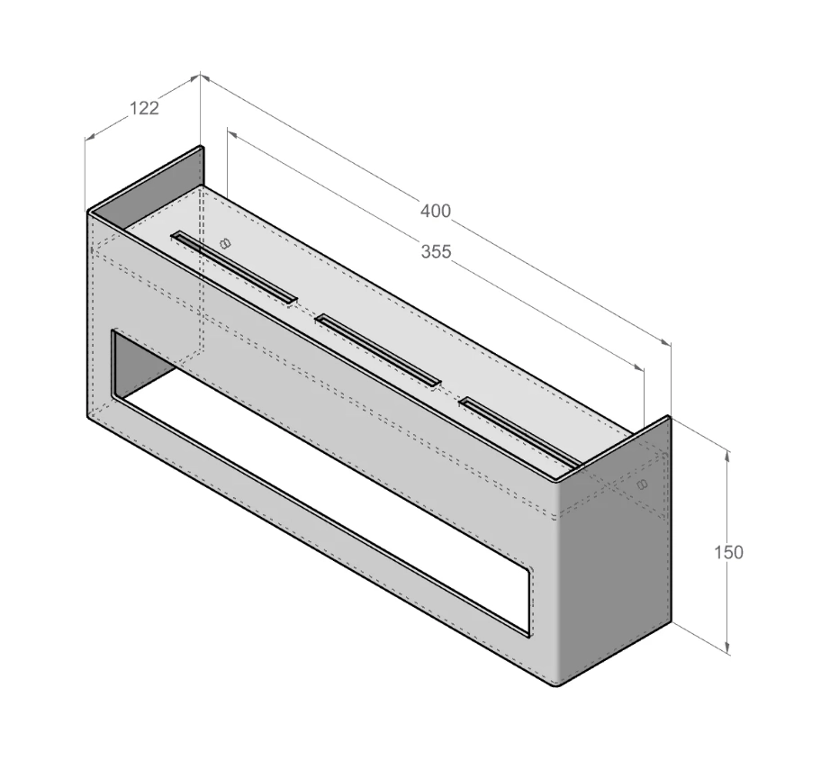 Suport cu raft Daske Keyka TR/K-0614G gri