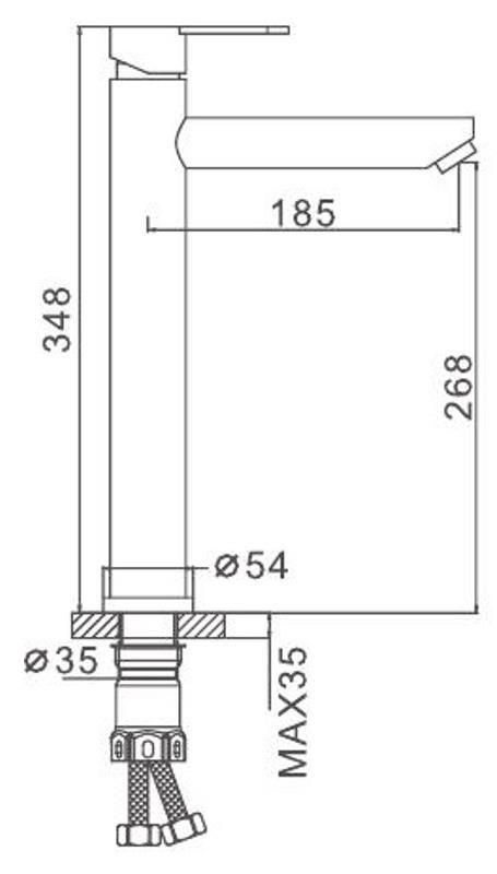 Смеситель Frap F 10801-62 чёрный 3066