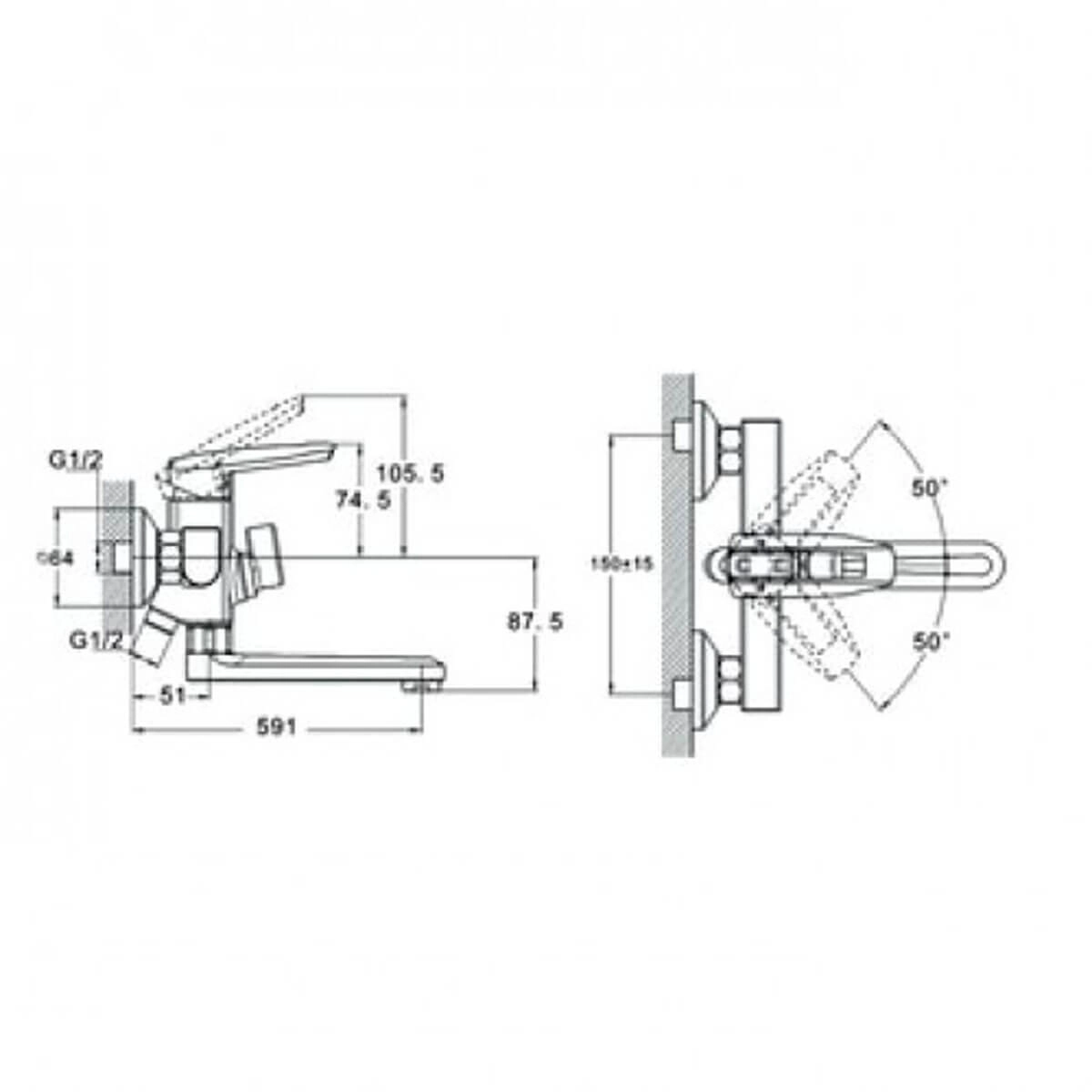 Baterie de baie Zegor NOF3-A033