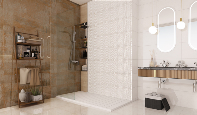Faianță Venezia 30*90 Alb Zigzag Decofon