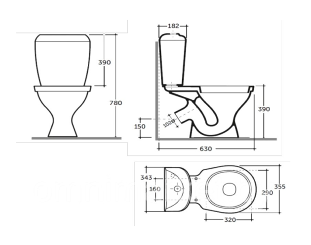 Vas WC Керамин Fest MS incoer-B1