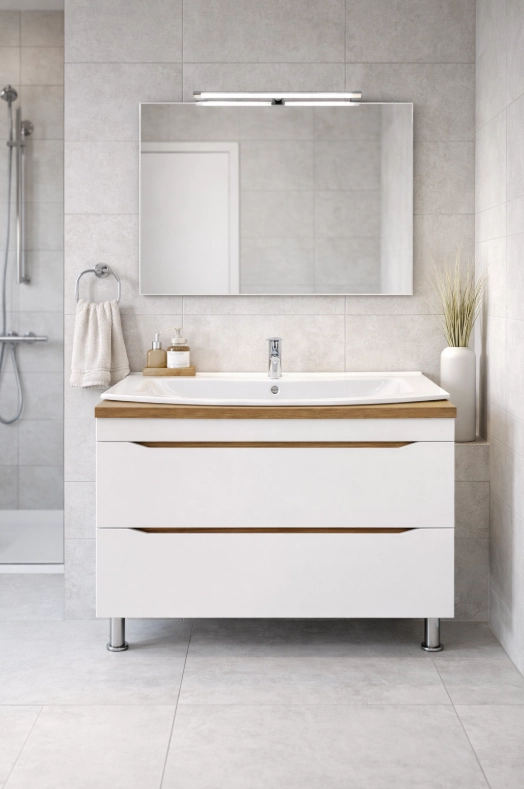 Dulap pentru lavoar Morning Barry + 120 Lavoar Barry white