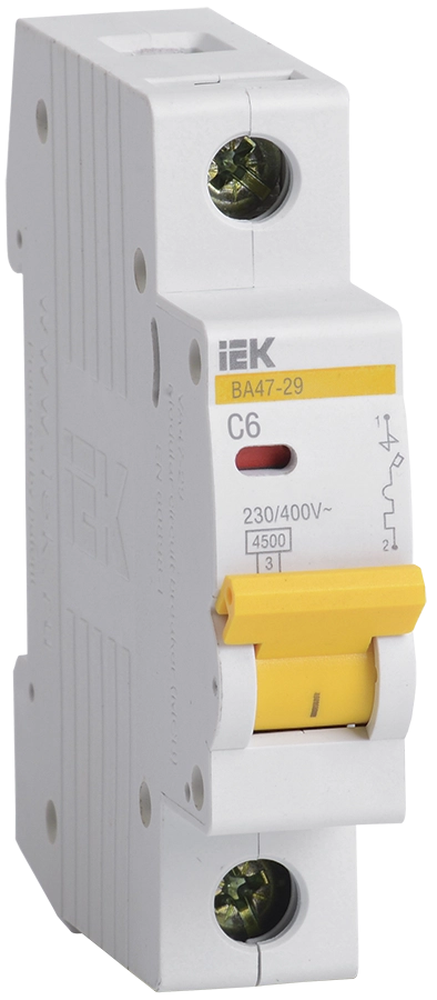 Întrerupător automat IEK BA47-29 1P 4.5kA 06A C 02524