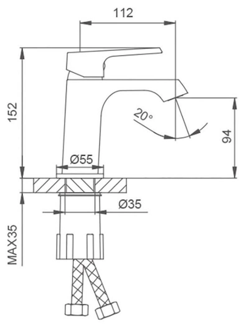 Смеситель Frap F 1071-6 чёрный 4529