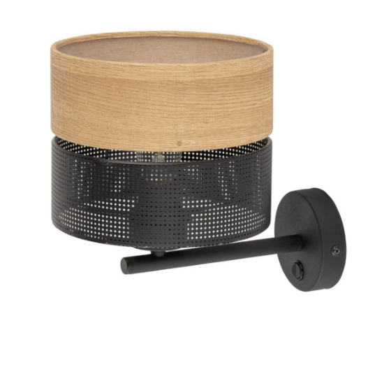 Lustră TK Lighting NIKOL BLACK WOOD 1E27 6539 