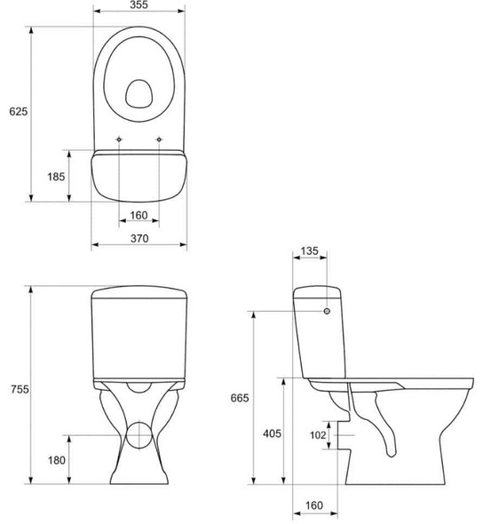 Complect WCR Cersanit Merida 3/6 L  80569