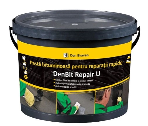Битумная паста для ремонта rapide Den Bit Repair U 10kg