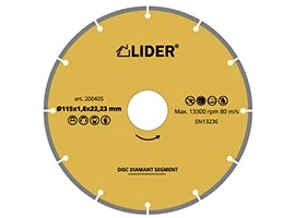 Disc diamantat segment Lider 180mm 200408