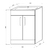 Mobilier de baie Napoli 60G 12217