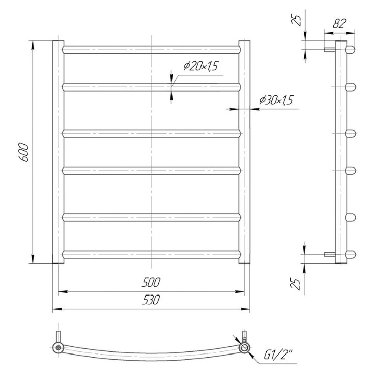 Uscător de prosoape Classica 6 