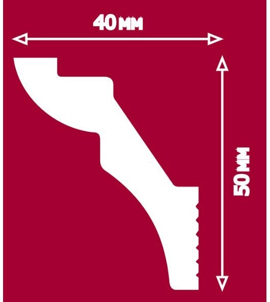 Plintă pentru tavan Plintex H40/50 SC