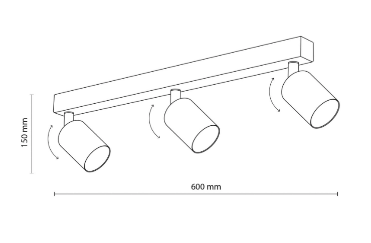 Lustră TK Lighting Top White 3 GU 10 6873