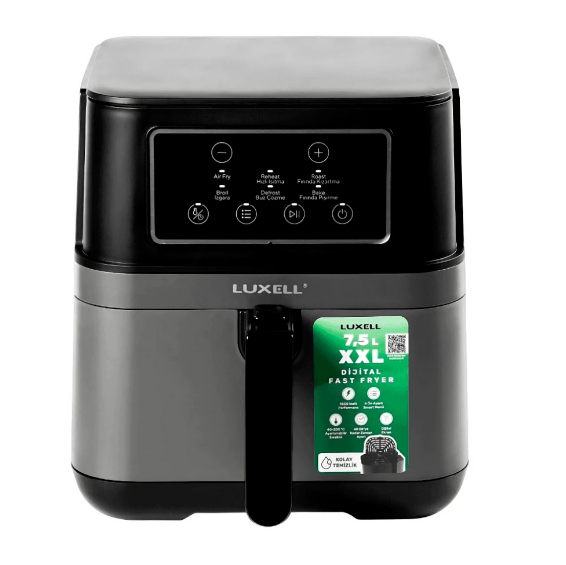 Aerogrill 1850W 7.5 L Black Lucell LXAF-01 