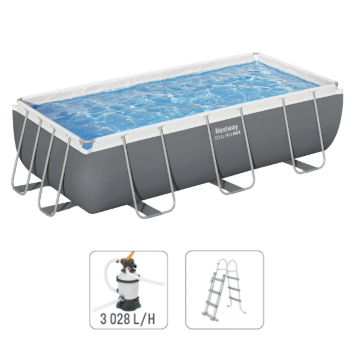 Piscină Bestway Steel Pro Max Rectangular 6478 L 56422 