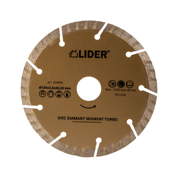 Диск алмазный segment turbo Lider 180мм 200508