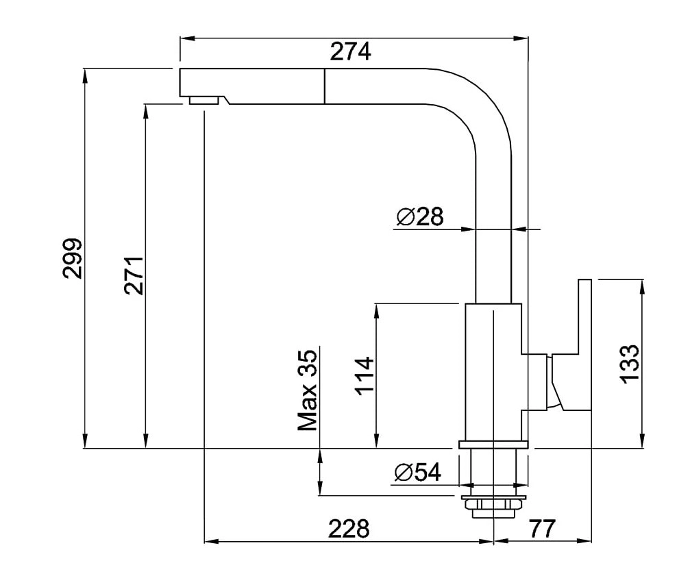 Смеситель Elleci Bianco Antico C02 62 EL MGKC0262 