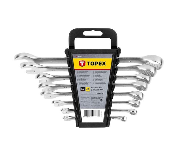 Cheie fixă cu cavitatea închisă set 8 buc. 6-19mm 35D756 TOPEX 861